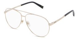 EYE'M Wide Aviator Eyeglasses in Gold – Product Photo 3