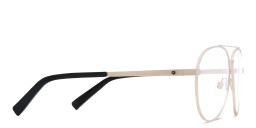 EYE'M Wide Aviator Eyeglasses in Gold – Product Photo 4