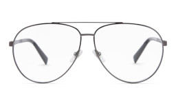 EYE'M Wide Aviator Eyeglasses in Gunmetal – Product Photo 1