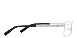 EYE'M Wide Rectangle Eyeglasses in Silver – Product Photo 4