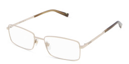 Shop EYE'M Wide Rectangle Eyeglasses in Gold online.