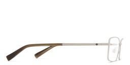 Shop EYE'M Wide Rectangle Eyeglasses in Gold online.