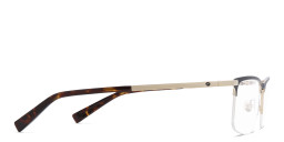 EYE'M Half Rim Rectangle Eyeglasses in Gold – Product Photo 4