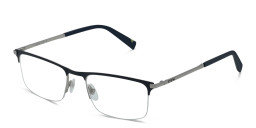 EYE'M Half Rim Rectangle Eyeglasses in Blue – Product Photo 3