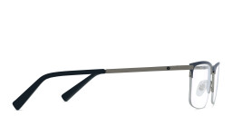 EYE'M Half Rim Rectangle Eyeglasses in Blue – Product Photo 4
