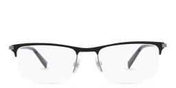 Shop EYE'M Half Rim Rectangle Eyeglasses in Gunmetal online.