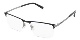 Shop EYE'M Half Rim Rectangle Eyeglasses in Gunmetal online.