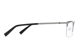 EYE'M Half Rim Rectangle Eyeglasses in Gunmetal – Product Photo 4
