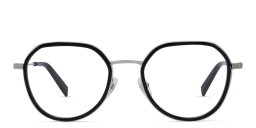 EYE'M Unisex Round Eyeglasses in Black – Product Photo 3