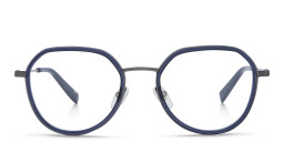 EYE'M Unisex Round Eyeglasses in Blue – Product Photo 1