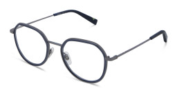 EYE'M Unisex Round Eyeglasses in Blue – Product Photo 3