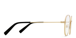 EYE'M Unisex Round Eyeglasses in Gold – Product Photo 4
