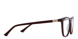 EYE'M Square Eyeglasses in Burgundy – Product Photo 4