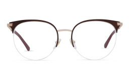 Shop EYE'M Half Rim Cat Eye Eyeglasses in Burgundy online.