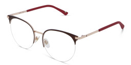 EYE'M Half Rim Cat Eye Eyeglasses in Burgundy – Product Photo 3