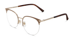 EYE'M Half Rim Cat Eye Eyeglasses in Nude – Product Photo 3