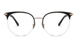 EYE'M Half Rim Cat Eye Eyeglasses in Black & Rosegold – Product Photo 1