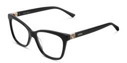 EYE'M Cat Eye Eyeglasses in Matte Black – Product Photo 3