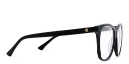 EYE'M Square Eyeglasses in Black – Product Photo 4