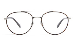 EYE'M Round Eyeglasses in Silver Havana – Product Photo 1
