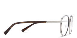 EYE'M Round Eyeglasses in Silver Havana – Product Photo 4