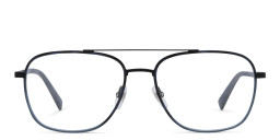 EYE'M Wide Square Eyeglasses in Blue – Product Photo 1