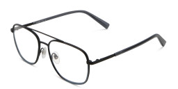 Shop EYE'M Square Eyeglasses in Black online.