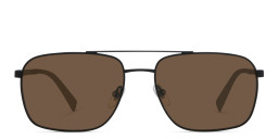 EYE'M Square Sunglasses in Black/Brown – Product Photo 2