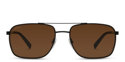 EYE'M Square Sunglasses in Matte Black – Product Photo 1