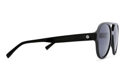 EYE'M Logo Signature Aviator Sunglasses in Black – Product Photo 4