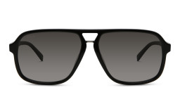 EYE'M Aviator Sunglasses in Shiny Black/Grey – Product Photo 4
