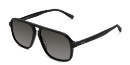 EYE'M Aviator Sunglasses in Shiny Black – Product Photo 3