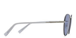 EYE'M Round Sunglasses in Silver – Product Photo 4