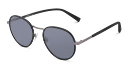 EYE'M Round Sunglasses in Gunmetal – Product Photo 3