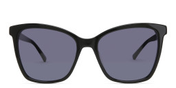 EYE'M Cat Eye Sunglasses in Black/Grey – Product Photo 4