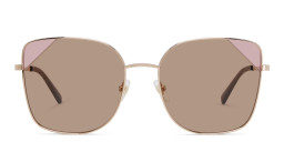 Shop EYE'M Cat Eye Sunglasses in Rose Gold online.
