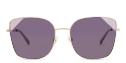 EYE'M Cat Eye Sunglasses in Gold/Plum – Product Photo 4
