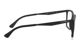 Emporio Armani Wide Rectangle Eyeglasses in Matte Black – Product Photo 4