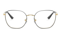 Vogue Eyewear Square Eyeglasses in Black Gold – Product Photo 1