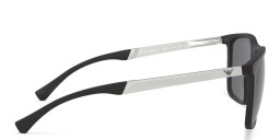 Emporio Armani Rectangle Sunglasses in Rubber Black – Product Photo 4