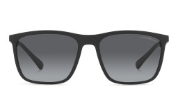 Emporio Armani Rectangle Sunglasses in Matte Black – Product Photo 1