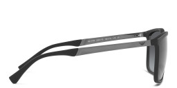 Emporio Armani Rectangle Sunglasses in Matte Black – Product Photo 3