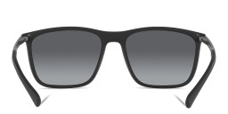 Emporio Armani Rectangle Sunglasses in Matte Black – Product Photo 4