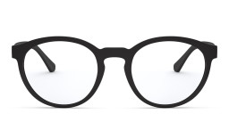 Emporio Armani Panthos Eyeglasses in Matte Black – Product Photo 1