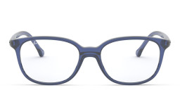 Ray-Ban Junior Kids Square Eyeglasses in Transparent Blue – Product Photo 1
