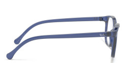 Ray-Ban Junior Kids Square Eyeglasses in Transparent Blue – Product Photo 3