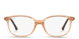 Ray-Ban Junior Kids Square Eyeglasses in Transparent Brown – Product Photo 1