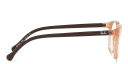 Ray-Ban Junior Kids Square Eyeglasses in Transparent Brown – Product Photo 3