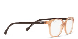 Ray-Ban Junior Kids Square Eyeglasses in Transparent Brown – Product Photo 4