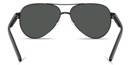 Shop Armani Exchange Logo Signature Pilot Sunglasses in Black online.